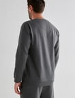 Chisel Fleece Crew Neck Sweatshirt, Charcoal Marle product photo View 02 S