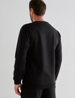 Chisel Fleece Crew Neck Sweatshirt, Black product photo View 02 S
