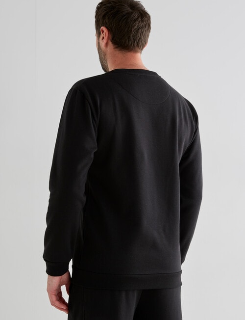 Chisel Fleece Crew Neck Sweatshirt, Black product photo View 02 L