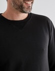 Chisel Fleece Crew Neck Sweatshirt, Black product photo View 04 S
