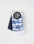 Columbine Cotton Crew Sock, 3-Pack, Japanese Village product photo View 02 S