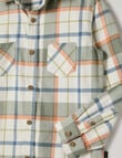 Mac & Ellie Flannel Check Shirt, Ivory product photo View 02 S
