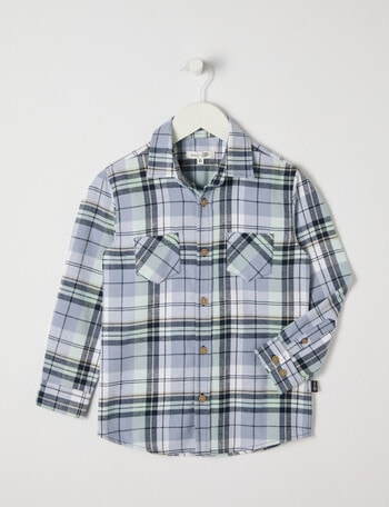 Mac & Ellie Flannel Check Shirt, Blue product photo