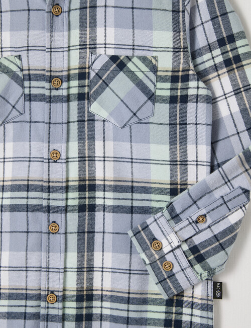 Mac & Ellie Flannel Check Shirt, Blue product photo View 02 L