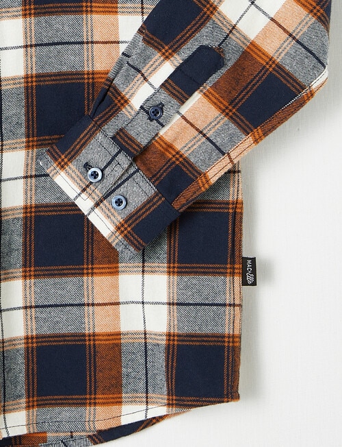 Mac & Ellie Flannel Check Shirt, Tumeric product photo View 02 L