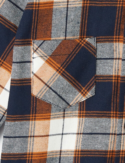 Mac & Ellie Flannel Check Shirt, Tumeric product photo View 03 L