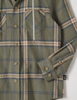 Mac & Ellie Hooded Check Shirt, Khaki product photo View 03 S