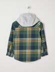 Mac & Ellie Hooded Check Shirt, Green product photo View 02 S