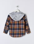 Mac & Ellie Check Hooded Shirt, Brown product photo View 02 S