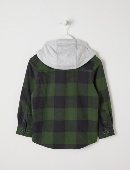 Mac & Ellie Hooded Check Shirt, Bottle product photo View 02 L