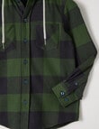 Mac & Ellie Hooded Check Shirt, Bottle product photo View 03 S