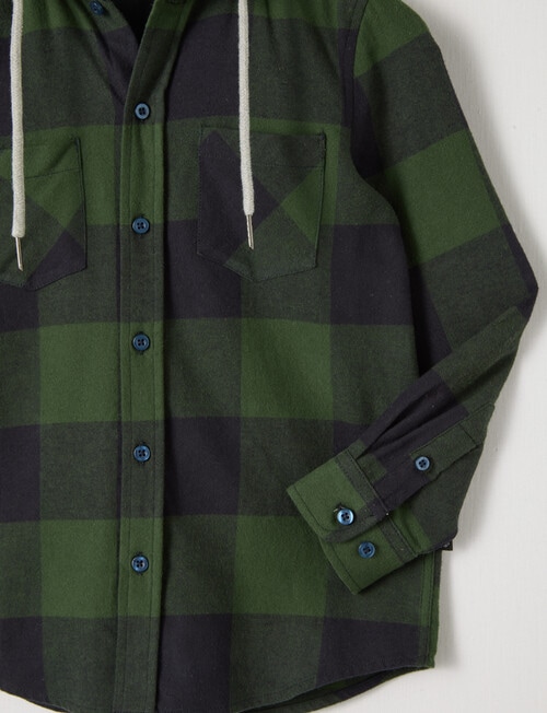Mac & Ellie Hooded Check Shirt, Bottle product photo View 03 L