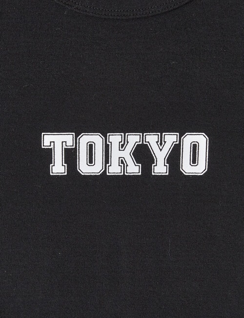 Switch Tokyo Short Sleeve Crop Rib T-Shirt, Black product photo View 02 L