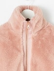 Switch Faux Fur Jacket, Dusty Pink product photo View 02 S