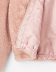 Switch Faux Fur Jacket, Dusty Pink product photo View 04 S