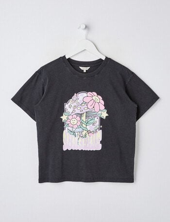 Switch Sunshine Short Sleeve Oversized T-Shirt, Acid Black product photo