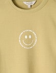 Switch Smile Short Sleeve Crop Rib T-Shirt, Avocado product photo View 02 S