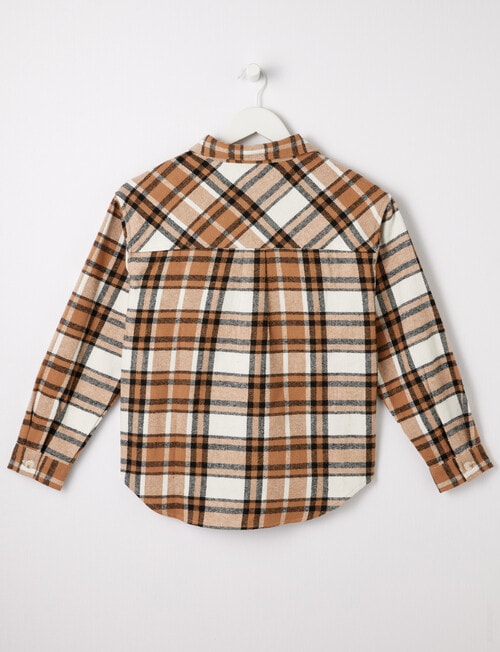 Switch Brushed Cotton Check Shirt, Natural product photo View 02 L