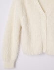 Switch Fluffy Cardigan, Milk product photo View 02 S