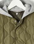 Mac & Ellie Quilted Jacket With Hood, Khaki product photo View 02 S