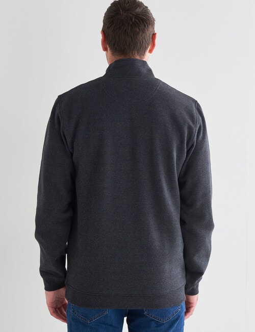 Chisel Miller 1/4 Zip Fleece Sweater, Charcoal Marle product photo View 02 L