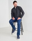 Chisel Miller 1/4 Zip Fleece Sweater, Charcoal Marle product photo View 03 S