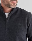 Chisel Miller 1/4 Zip Fleece Sweater, Charcoal Marle product photo View 04 S