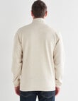 Chisel Miller 1/4 Zip Fleece Sweater, Natural Marle product photo View 02 S