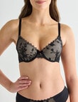 Acapella Adele Embroidered Contour Bra, Black& Nude, 10B-16D product photo