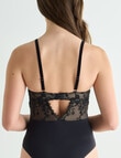 Acapella Adele Embroidered Bodysuit, Black & Nude, 8-16 product photo View 04 S