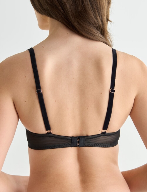 Acapella Adele Embroidered Contour Bra, Black& Nude, 10B-16D product photo View 02 L