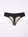 Acapella Adele Embroidered G-String Brief, Black & Nude, 8-16 product photo View 02 S