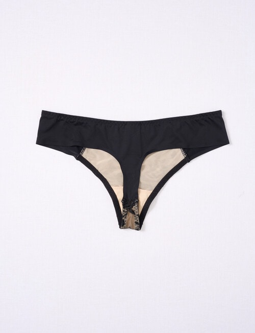 Acapella Adele Embroidered G-String Brief, Black & Nude, 8-16 product photo View 02 L