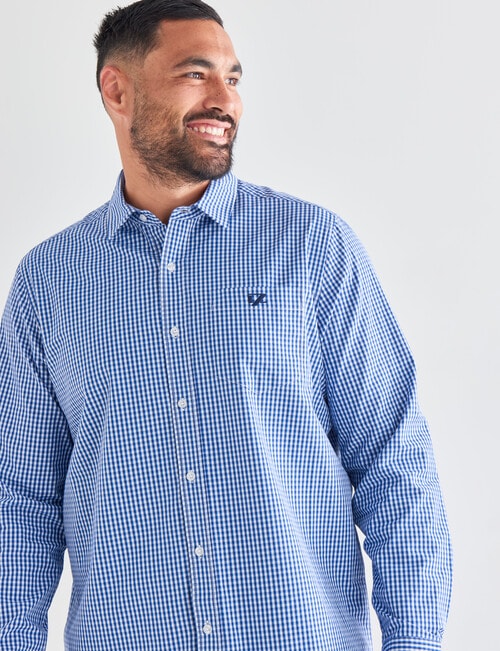 Line 7 Wade Long Sleeve Shirt, Blue product photo View 05 L