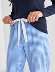 Whistle Sleep Gingham Flannel Pant, Blue product photo View 04 S