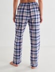 Whistle Sleep Check Flannel Pant, Navy & Pink product photo View 02 S