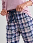 Whistle Sleep Check Flannel Pant, Navy & Pink product photo View 04 S