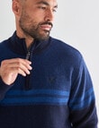 Line 7 Franco 1/4 Zip Jumper, Navy product photo View 04 S