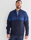 Line 7 Franco 1/4 Zip Jumper, Navy product photo View 05 S