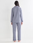 Whistle Sleep Gingham Flannel PJ Set, Blue product photo View 02 S