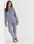 Whistle Sleep Gingham Flannel PJ Set, Blue product photo View 03 S