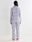 Whistle Sleep Check Flannel PJ Set, White & Navy product photo View 02 S