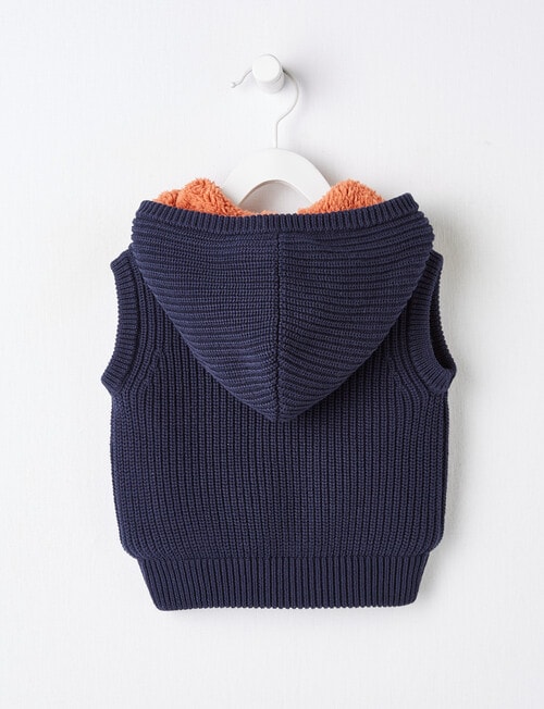 Teeny Weeny Knit Vest, Navy product photo View 02 L