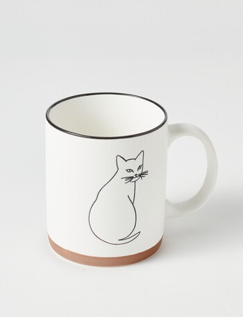 Cinemon Creature Mug, Cat,340ml, White product photo