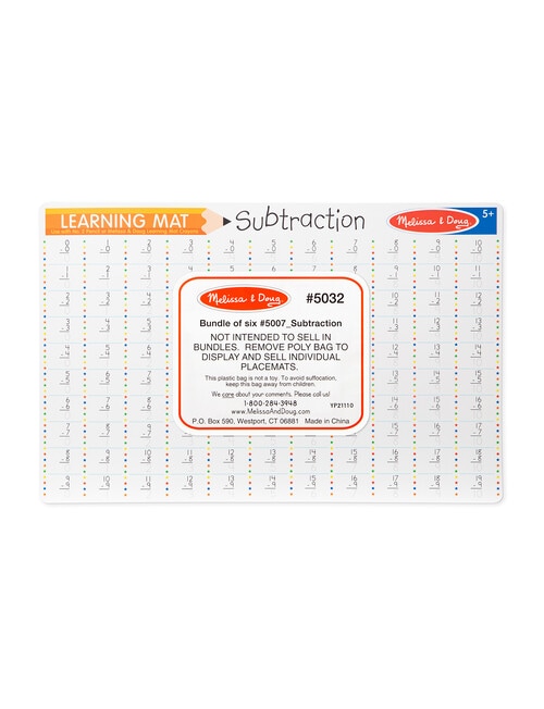 Melissa and Doug Subtraction Problems Write-A-Mat product photo