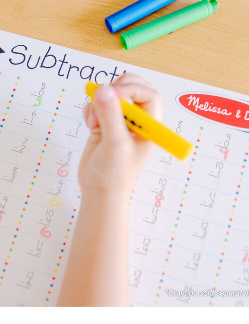 Melissa and Doug Subtraction Problems Write-A-Mat product photo View 04 L