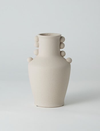 M&Co Lola Vase, 20cm, Stone product photo