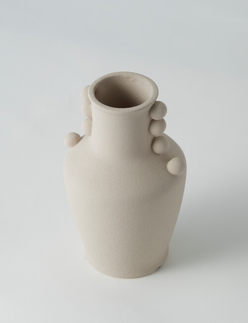 M&Co Lola Vase, 20cm, Stone product photo View 02 L