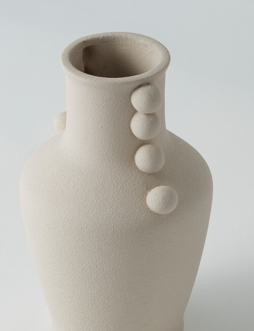 M&Co Lola Vase, 20cm, Stone product photo View 03 L