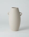 M&Co Lola Vase, 26cm, Stone product photo View 02 S